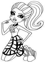 do wydruku kolorowanki monster high, obrazek Draculaura dla dziewczyn do wydrukowania i pomalowania numer  36